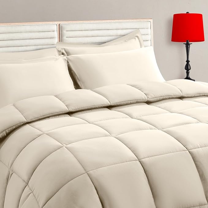 TAIMIT Light Beige King Comforter Set by TAIMITBedingSets