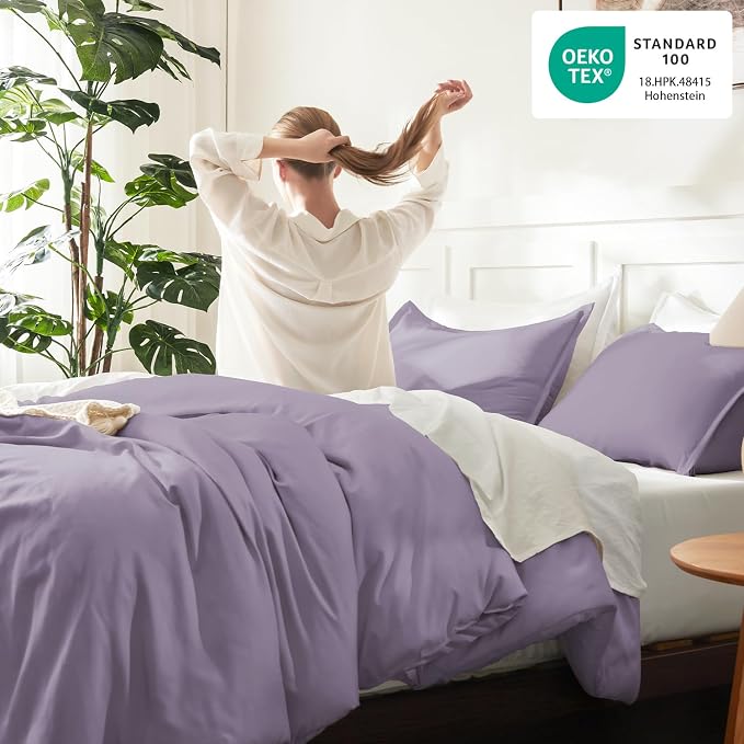 Litanika Grayish Purple Comforter Set Twin/Twin XL Size, 2 Pieces Lightweight - Image 4