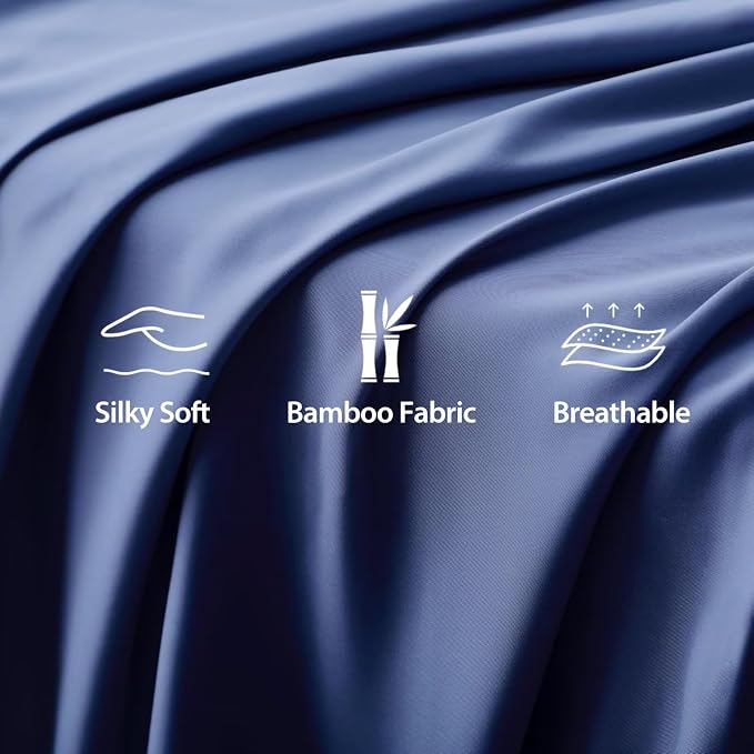 Bamboo Viscose Flat Sheets Only, 400 Thread Count Sateen Weave TwinXL Size Flat - Image 3