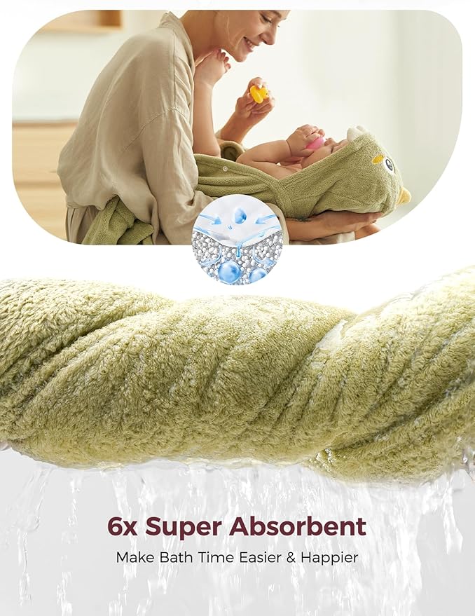 Momcozy Baby Bath Towels with Visualize Health Label - Image 5