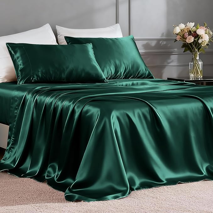 FreshCulture Satin Sheets Twin Size Bed Set by FreshCulture