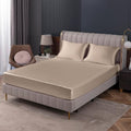 Homiest Taupe Satin Fitted Sheet King Size, Deep Pocket, Luxury & Ultra Soft by Homiest