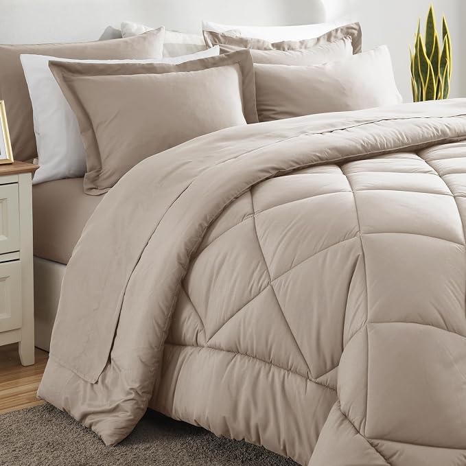 CozyLux King Size Comforter Set Linen - Image 8