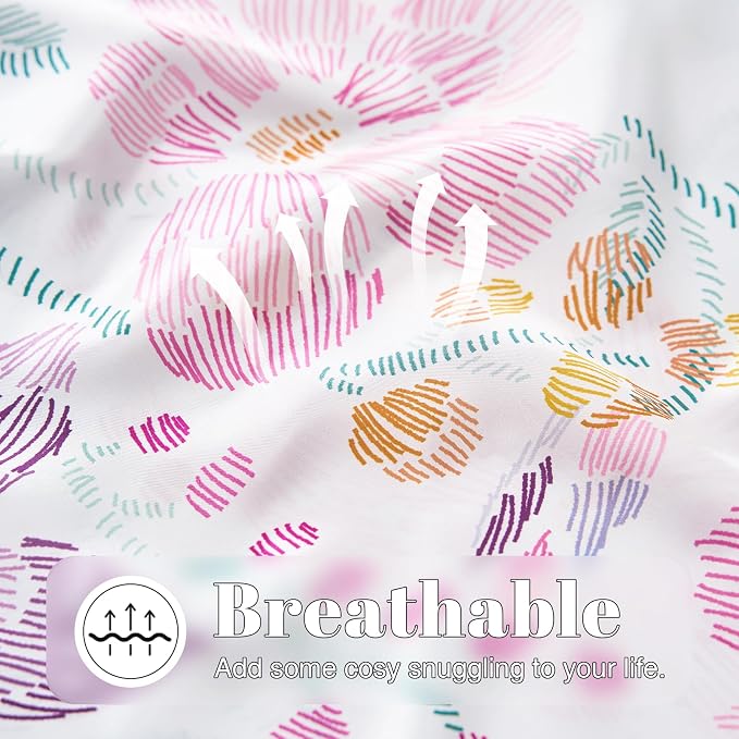 EXQ Home Satin Pillowcase for Hair and Skin Body- Multicolor Printed Flower - Image 7