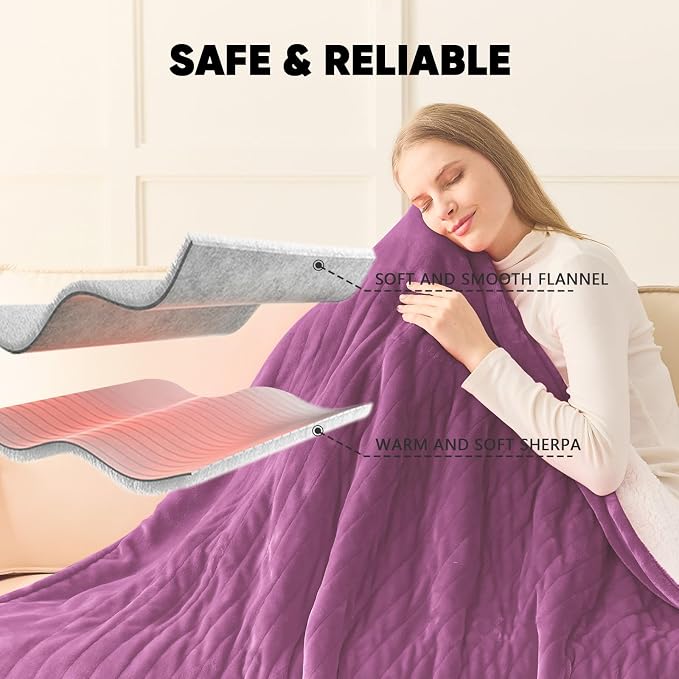 greenoak Heated Blanket Electric Twin 62"X84", Heating Blanket - Image 7