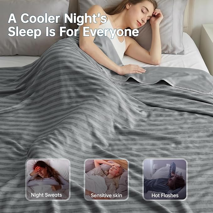 Guohaoi Cooling Blanket for Hot Sleepers and Night Sweats, 100% Oeko-Tex - Image 2