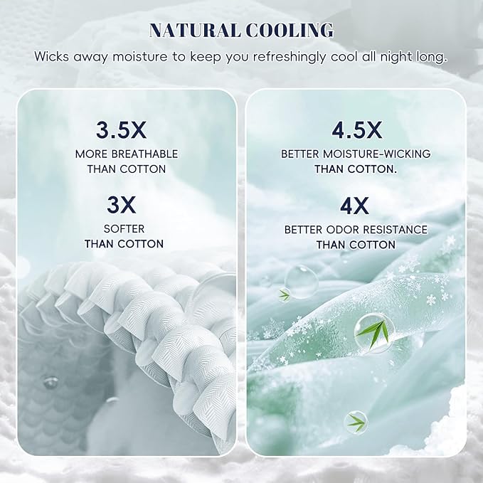 PHF Cooling Waffle Blanket Twin Size, Lightweight 60% Rayon from Bamboo & 40% - Image 3