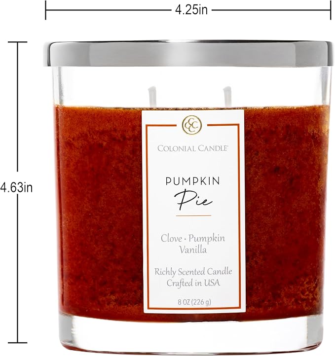 Colonial Candle Pumpkin Pie Scented Candle Jar, Highly Fragranced Candles - Image 4