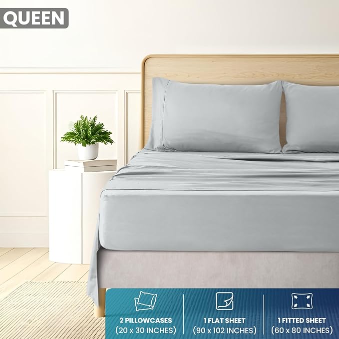 Utopia Bedding Queen Size 4 Piece Sheet Set - Image 2