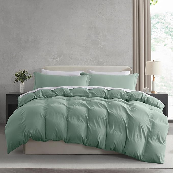 Nestl Sage Green Duvet Cover Full Size by Nestl
