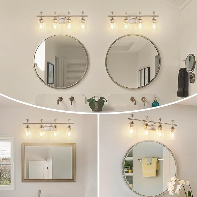 Bathroom Light Fixtures, Brushed Nickel Vanity Lights - Image 4