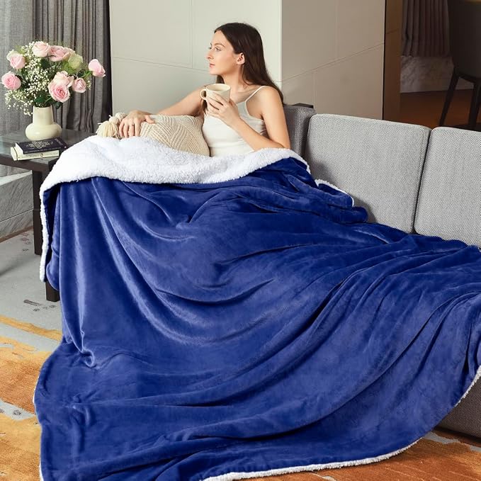 KAWAHOME Sherpa Fleece Queen Size Blanket - Image 7