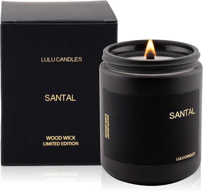 Lulu Candles | Santal | Wood Wick | Luxury Scented Soy Jar Candle | Hand Poured by LULUCANDLES