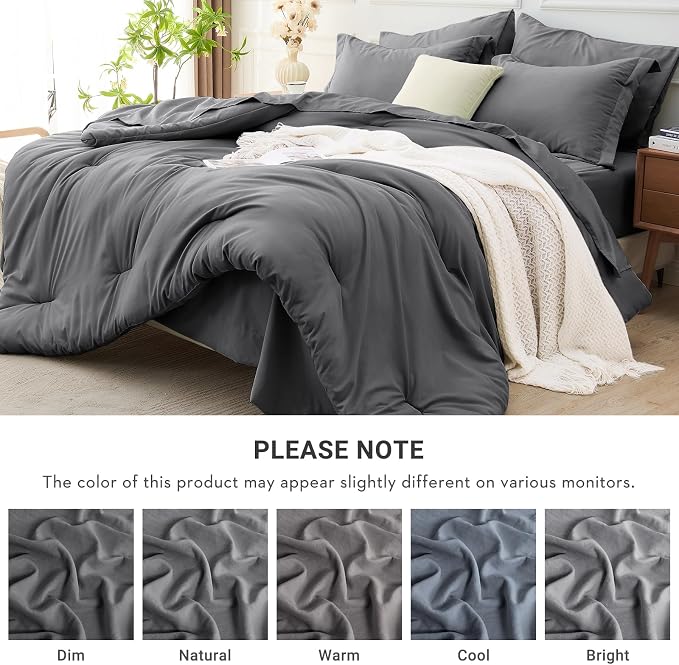 MUXHOMO 7 Pieces Full Comforter Set, Soft Bed in a Bag Full Size, All Season - Image 7