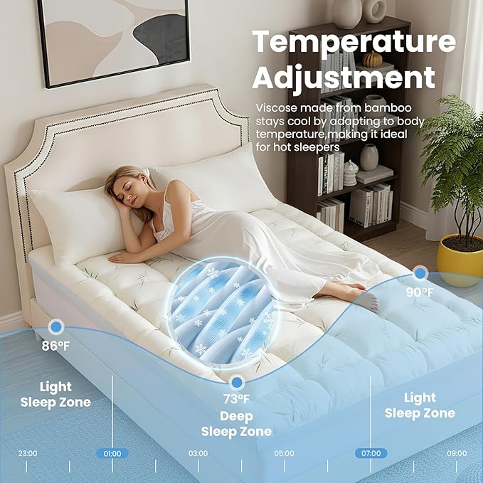 DUMOS Dual Layer Mattress Topper Full Size, 2 Inch Gel Memory Foam + 1 Inch - Image 8