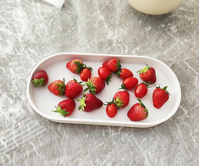 White Small Tray, 3 Pack Oval Tray - Image 2
