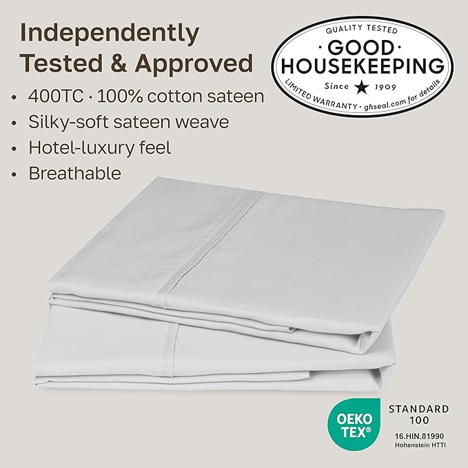 California Design Den King Pillow Cases Set of 2 Cotton - Image 2