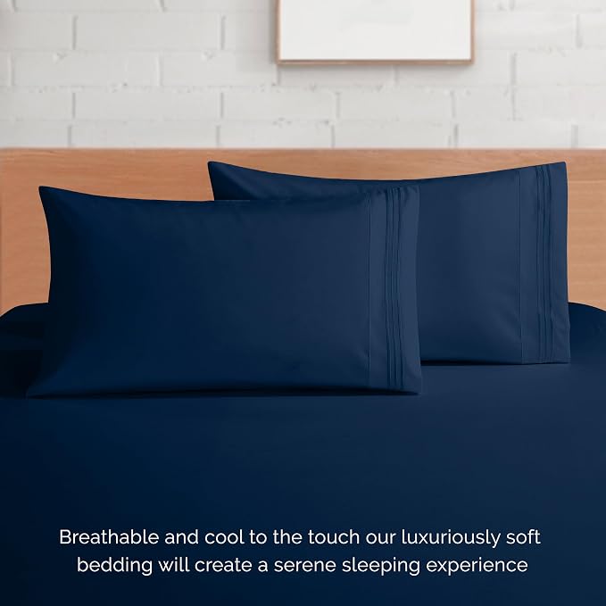 Elegant Comfort Luxurious 1500 Premium Hotel Quality Microfiber 4-Piece Sheet - Image 7