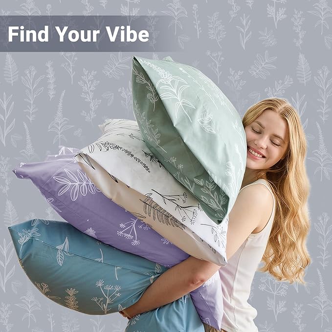 MUXHOMO Duvet Cover Queen Size, Reversible Floral Grey Duvet Cover Set - Image 7