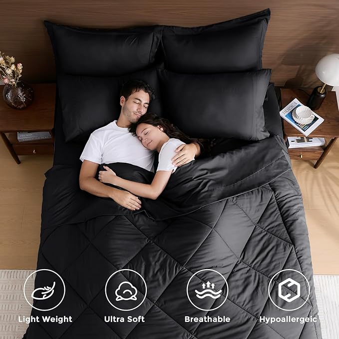 HEVUMYI Black King Comforter Set - Image 2