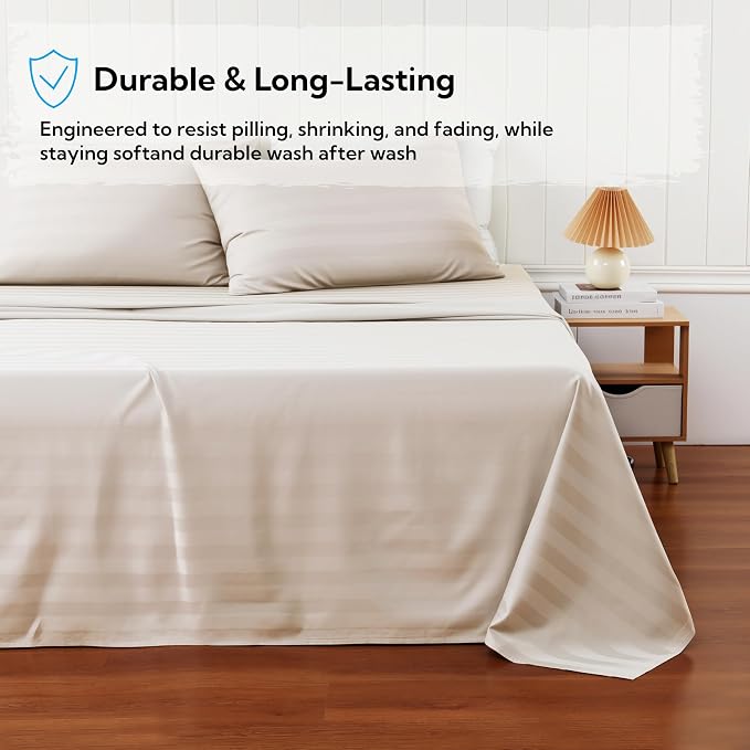 Cotton Flat Sheets Only, 600 TC 100% Cotton Flat Sheet Top Sheet Only, Twin - Image 5