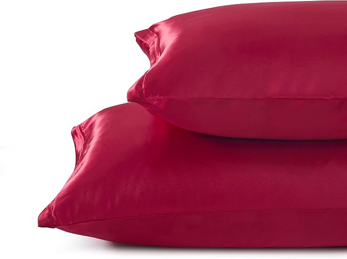 Satin Pillowcases with Zipper （20x26）, Standard Size Pillowcases Set of 2 - Image 2