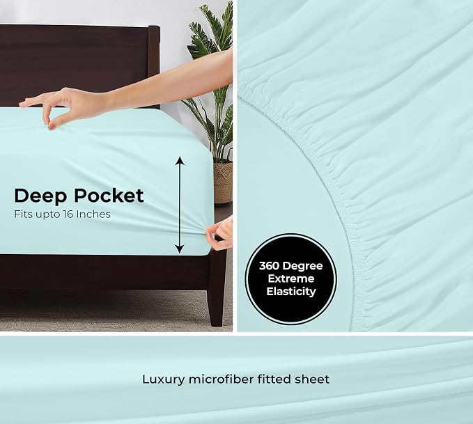 Royale Linens Fitted Sheet Twin - Image 3
