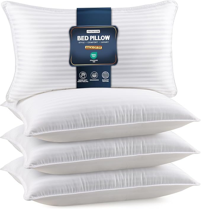 Utopia Bedding Bed Pillows King Size Set of 4, Down Alternative Pillows by UTOPIABEDDING