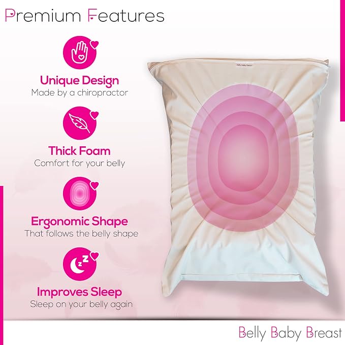 Belly Pillow, Pregnancy Pillow for Stomach Sleepers, USA Made, No Odor - Image 2