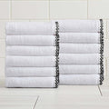 Great Bay Home Black/White Washcloth Set by GreatBayHome
