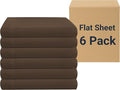 ZPECC King Flat Sheet Only 6 Pack, Durable Brown Top Bed Sheets Hypoallergenic by ZPECC-ABrandThatHasBeenFocusedOnBabyProductsFor18Years