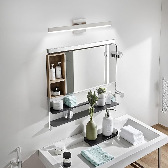 Nickel Bathroom Vanity Light 23.6 inch, 20W Dimmable 5CCT LED Bathroom Light - Image 6