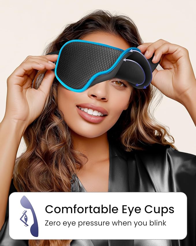 WAOAW Sleep Mask for Men Women: Blackout Eye Masks for Sleep - Image 2