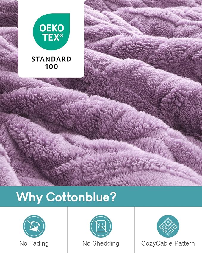Cottonblue Jacquard Weighted Blanket 15lbs - Image 3