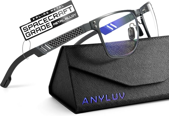 ANYLUV Blue Light Blocking Glasses Men Computer Gaming Glasses Lightweight by ANYLUV