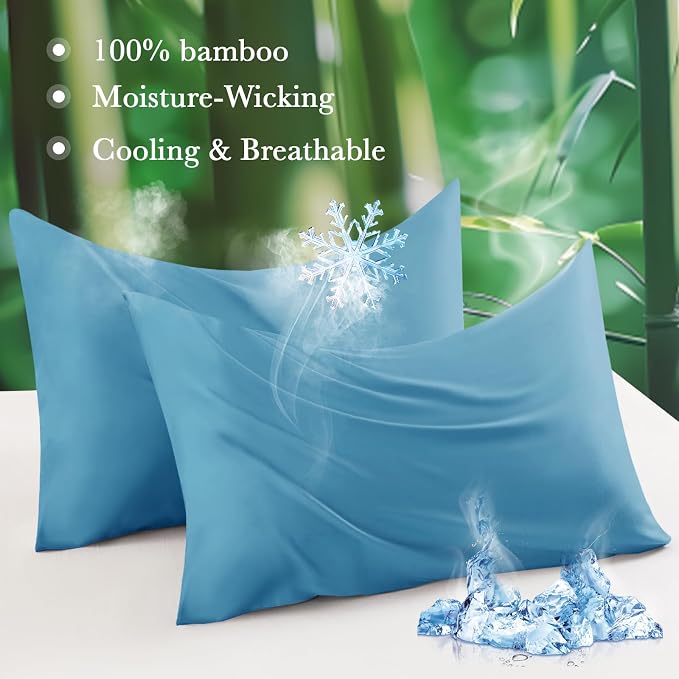 Curved Pillow Case King Size, Side Sleeper Pillow Cases Cover Cooling Rayon - Image 2