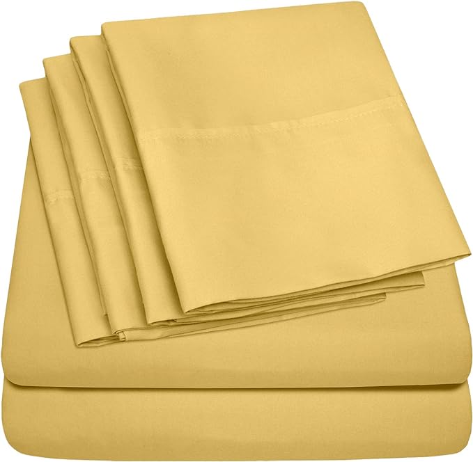 Queen Sheets Yellow by SweetHomeCollection