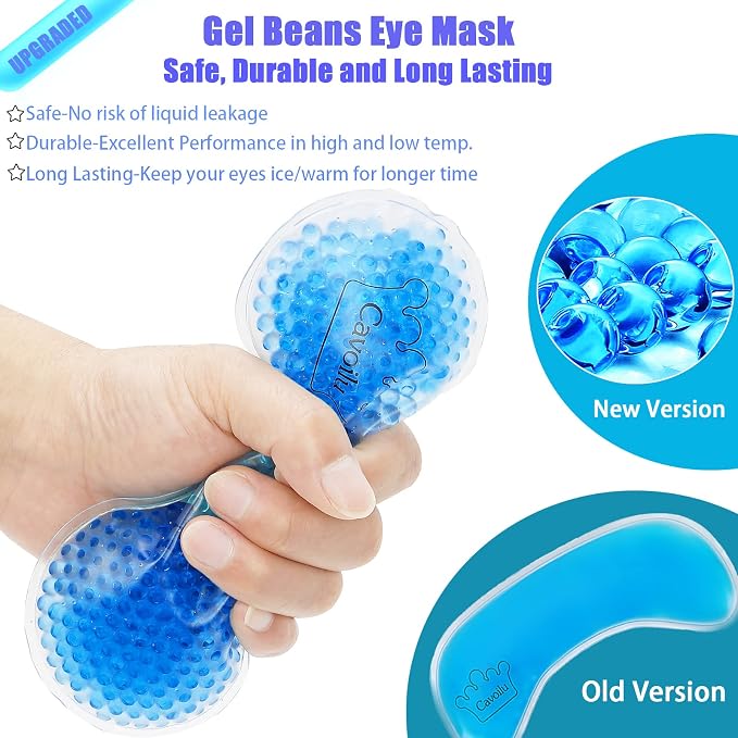 Cooling Sleep Mask w/Gel Eye Mask, Silk Eye Mask - Image 4