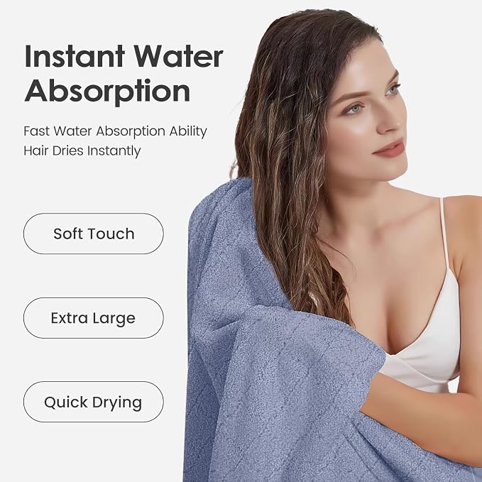 JML Bath Towels, Large Microfiber Towel Set, Ultra Soft, Super Absorbent - Image 5