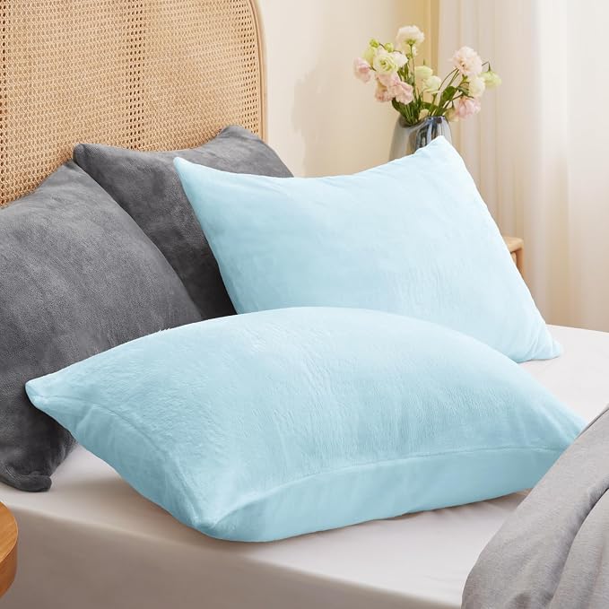BEDELITE Flannel Pillowcases Standard Set of 2, Super Soft Fleece Pillow Case - Image 2