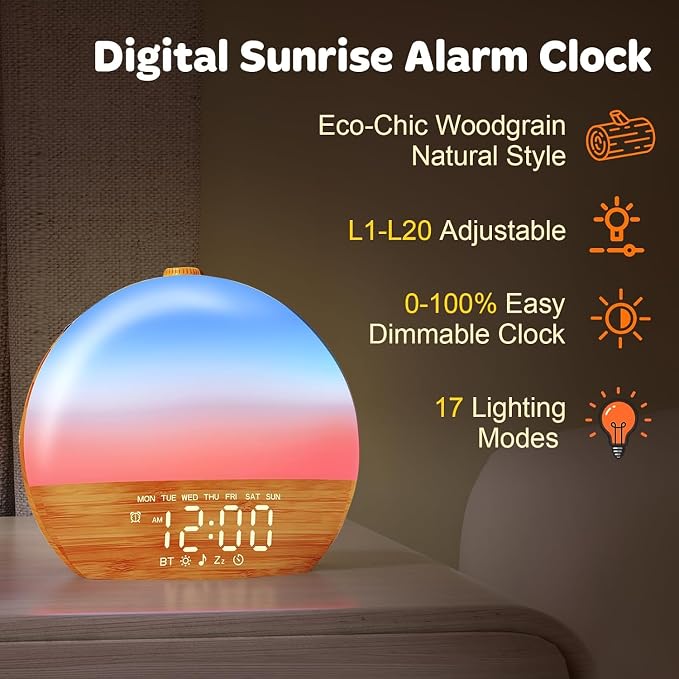 Sunrise Alarm Clock with Sound Machine - Image 8