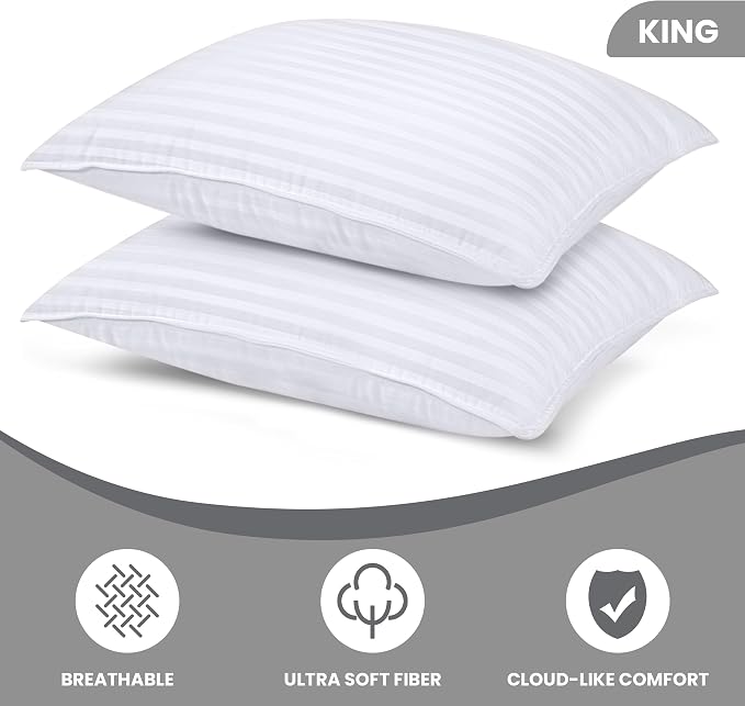 Utopia Bedding Bed Pillows for Sleeping King Size, Down Alternative Pillow for - Image 2