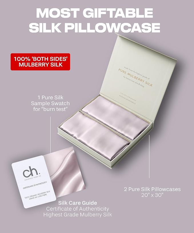 SUNDAYSILKS™ | Silk Pillow Cases 2 Pack | 22 Momme Mulberry Silk Pillowcase Set - Image 6