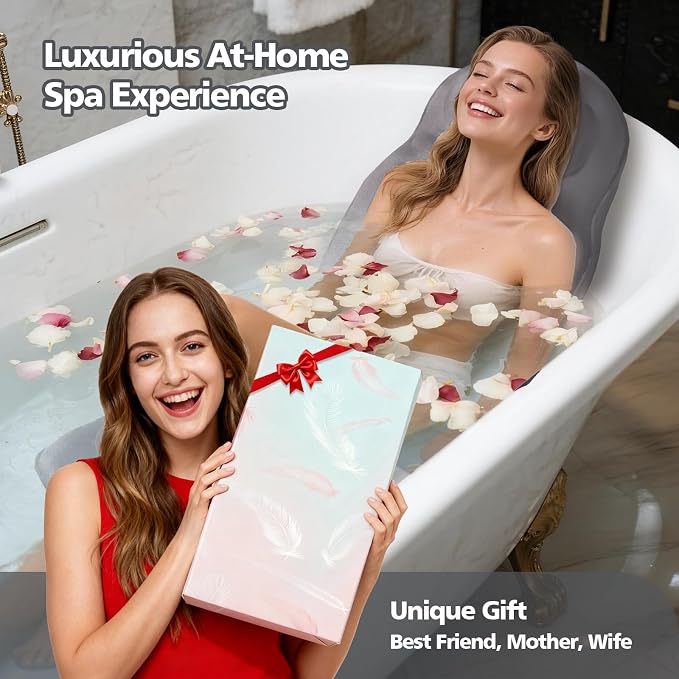 Full Body Bath Pillow for Bathtub, Thick Bathtub Cushion Soft 5D Mesh Spa - Image 6