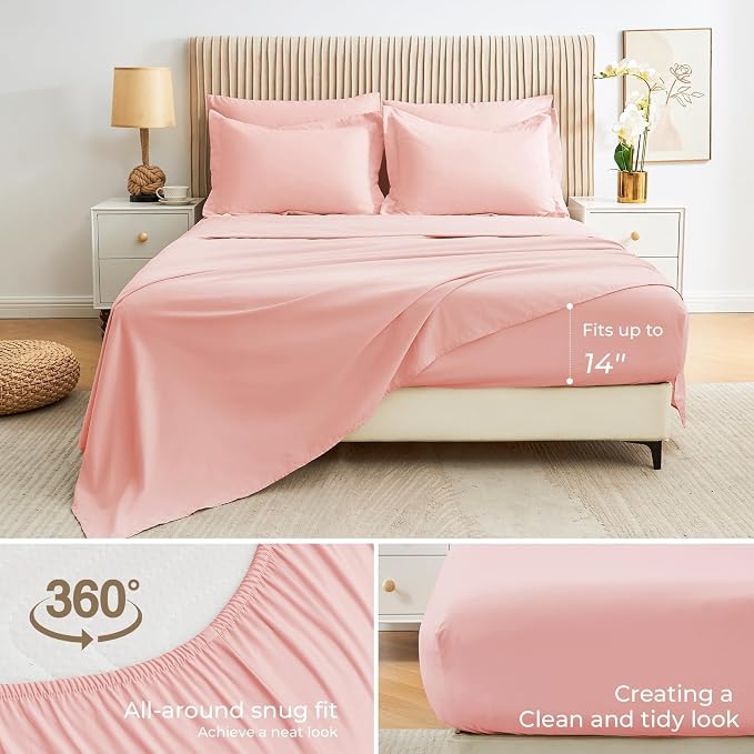 Sasttie Twin Comforter Set, 5 Pieces Bed in a Bag Twin, Complete Bedding Set - Image 4