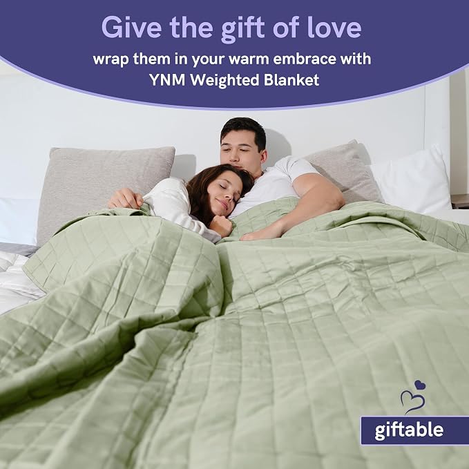 YnM 25lbs Weighted Blanket for Adults, Cotton/Polyester Heavy Bed Throw for All - Image 7