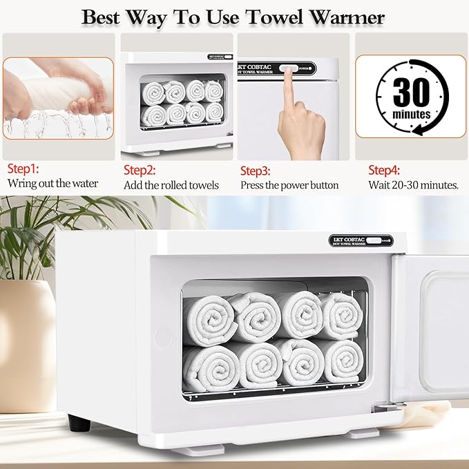 Hot Towel Warmer, 8L Towel Warmer Cabinet Medium Capacity Esthetician Warmer - Image 6