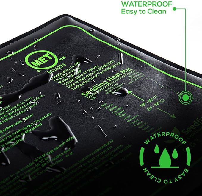 MET Certified 2 Pack Seedling Heat Mat, Seedfactor Waterproof Durable - Image 5