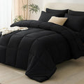 CozyLux King Size Comforter Set Black by CozyLux
