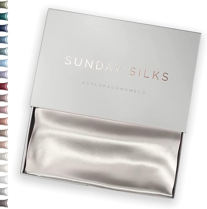 SUNDAYSILKS™ 100% Mulberry Silk Pillowcase, Silk Pillow Cases by ColoradoHomeCo